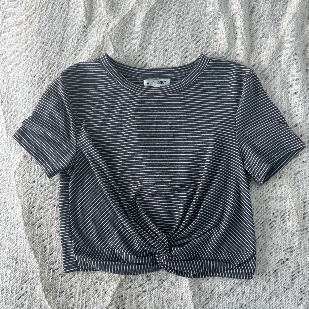 Wild honey stripped crop top